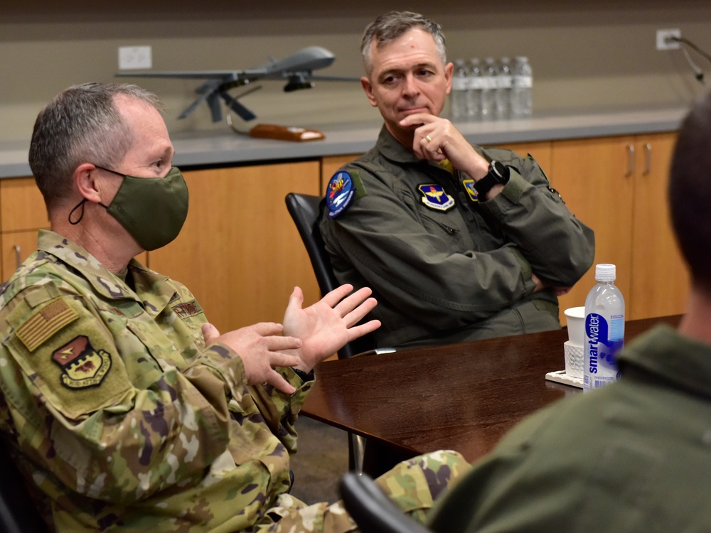 19th Air Force Commander Maj. Gen. Craig D. Wills visits March Air Reserve Base, California