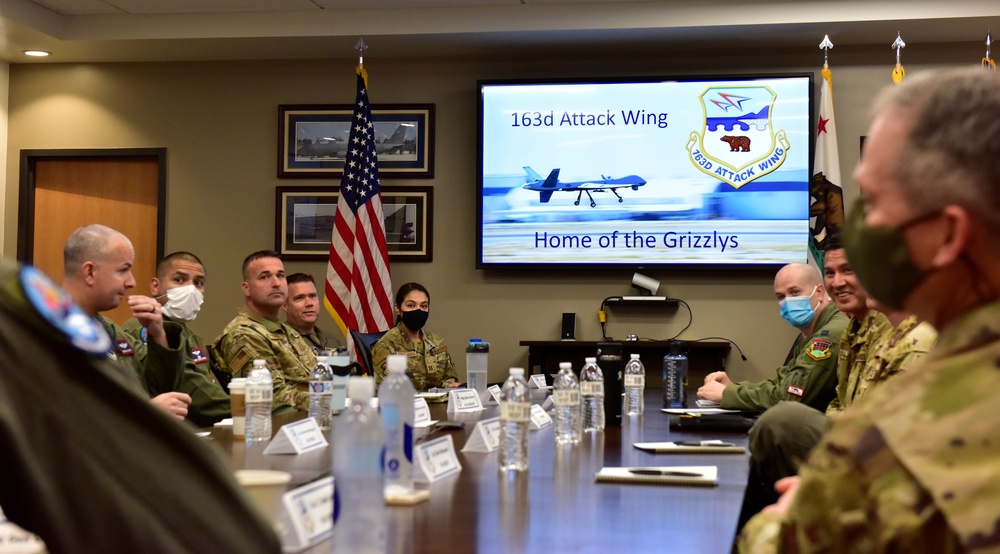 19th Air Force Commander Maj. Gen. Craig D. Wills visits March Air Reserve Base, California