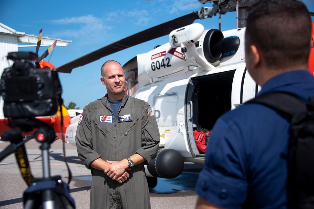 USCG Pilot Discusses Rescue of 4 People Clinging to Capsized Boat