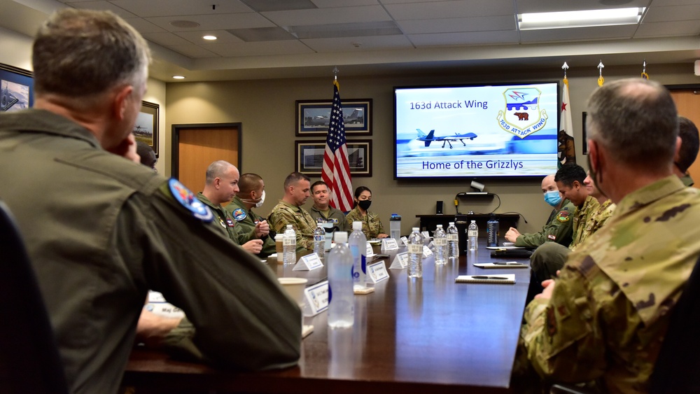 19th Air Force Commander Maj. Gen. Craig D. Wills visits March Air Reserve Base, California