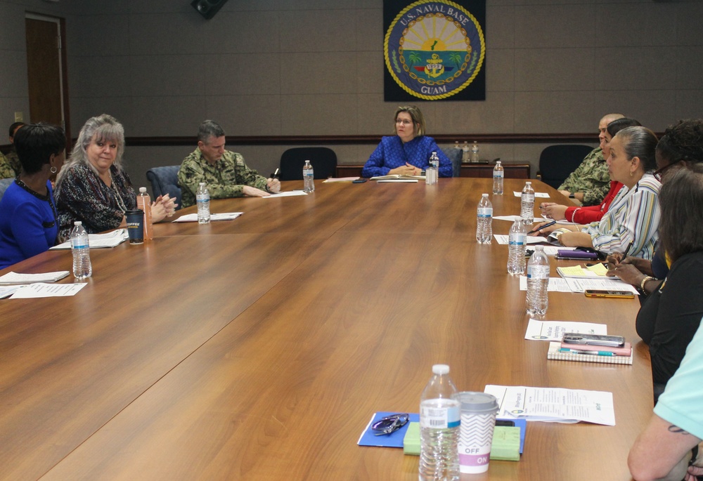 CNO Spouse Meets Naval Base Guam Quality of Life Program Directors