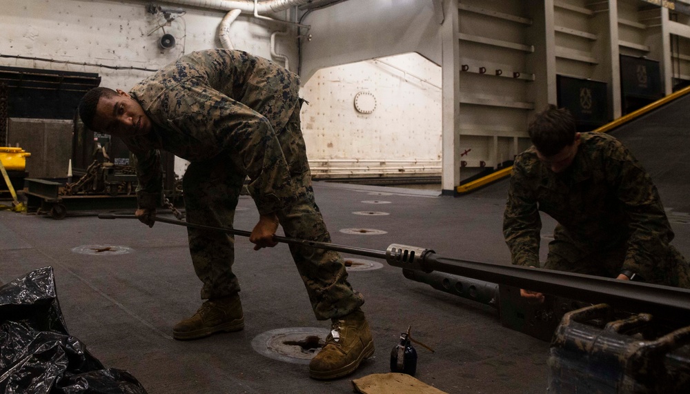 U.S. Marines with the 31st MEU Perform Maintenance Drills