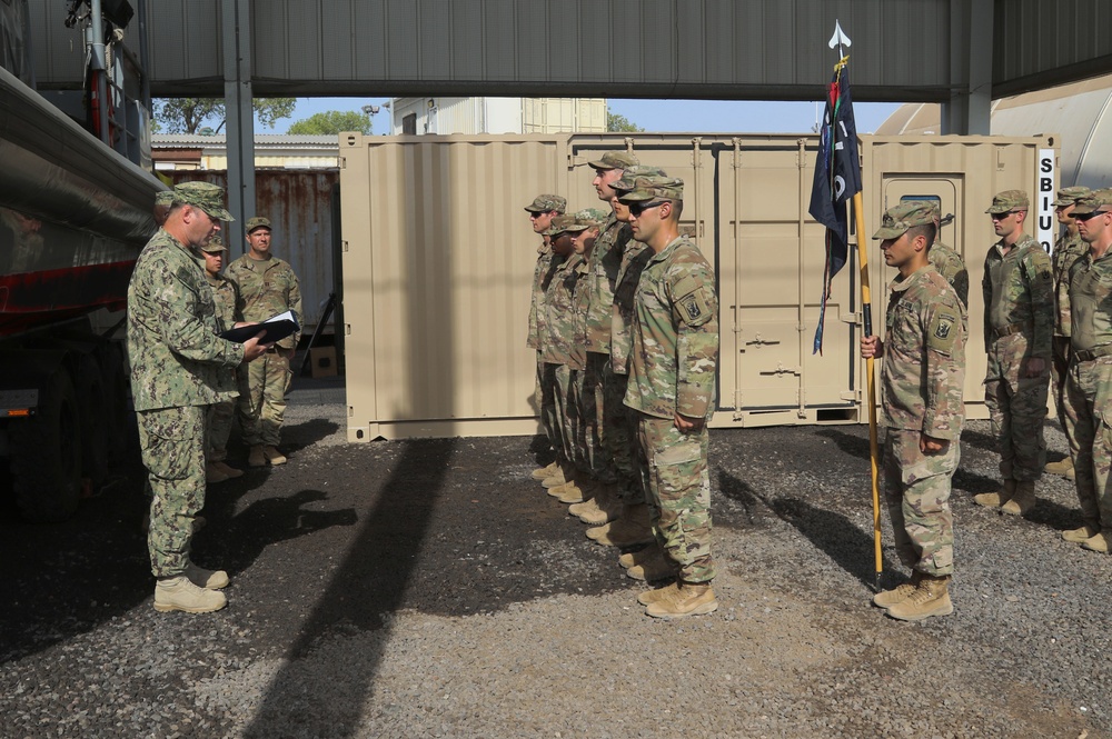 Task Force Iron Gray Soldiers earn the Coast Guard Meritorious Team Commendation award