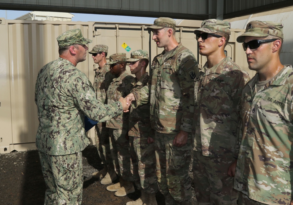 Task Force Iron Gray Soldiers earn the Coast Guard Meritorious Team Commendation award