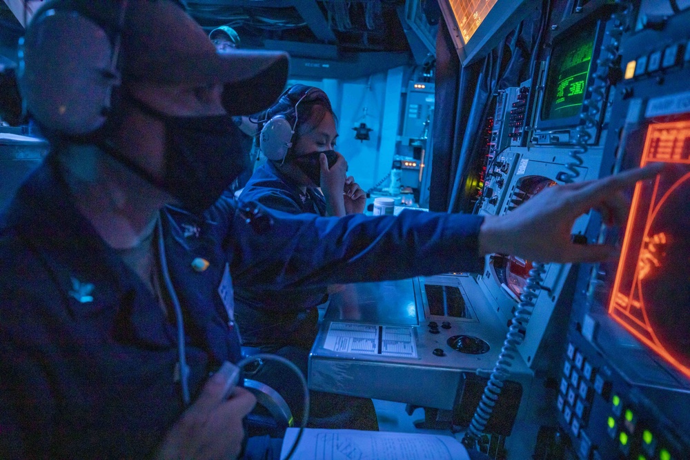 Sailors Monitor Surface Contacts
