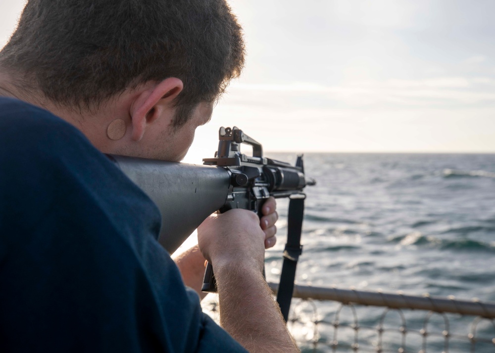 Sailor Fires M16