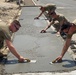 111th Theater Engineer Brigade Soldiers Construct Sidewalks on Al Dhafra Air Base