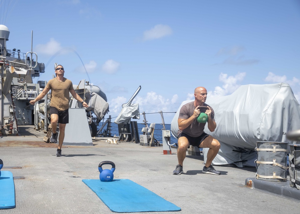 Sailors Work Out