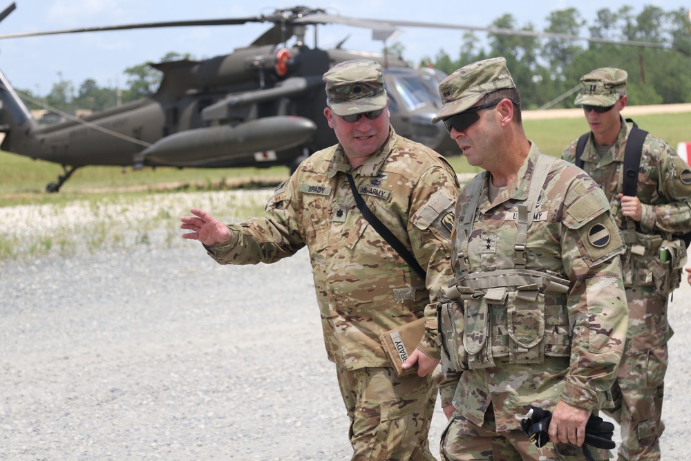 Major General Troy Galloway meets with soldiers of the 39th IBCT and supporting units at Fort Polk, La.