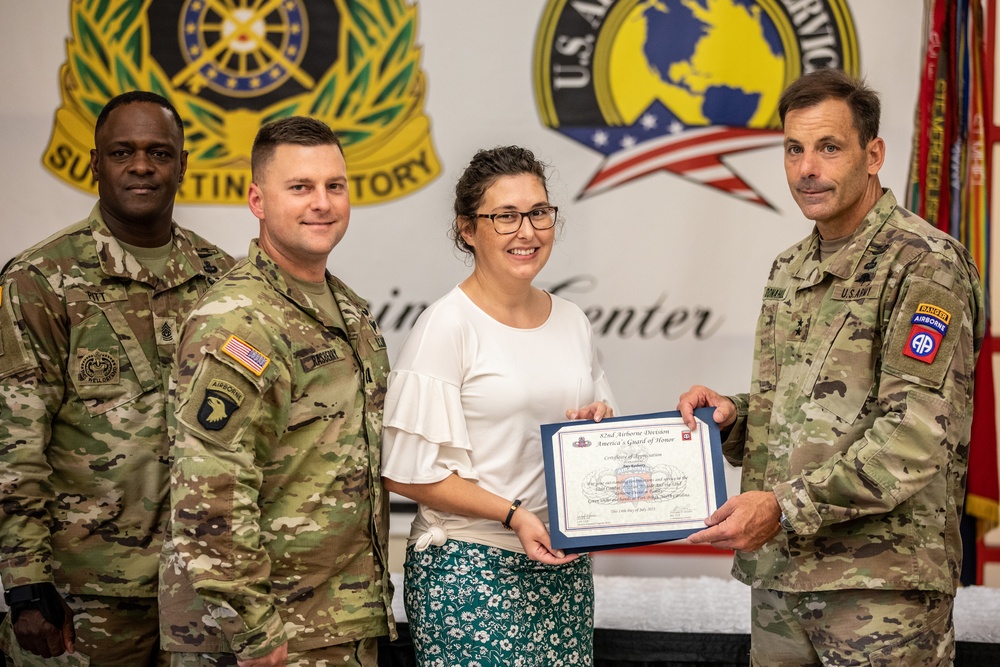 82nd Airborne Division Volunteer of the Quarter