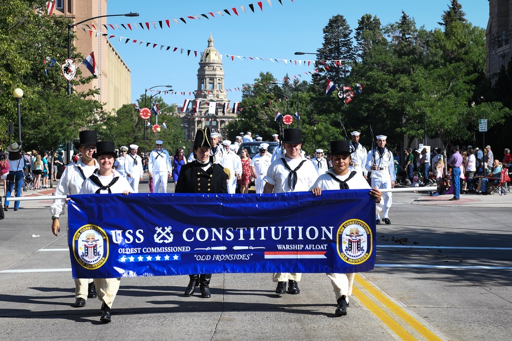 Cheyenne Hosts Parade During Navy Week