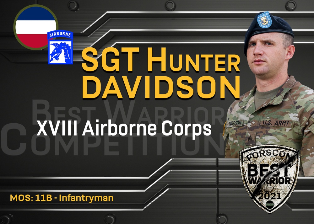 2021 FORSCOM Best Warrior Competition - SGT Hunter Davidson, XVIII Airborne Corps
