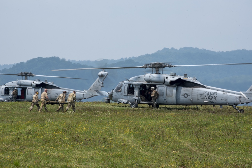 Sentry Storm 2021 - Joint Medevac training with Navy and Air National Guard