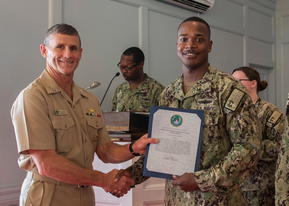 Commander U.S. Second Fleet Awards at Quarters July 28