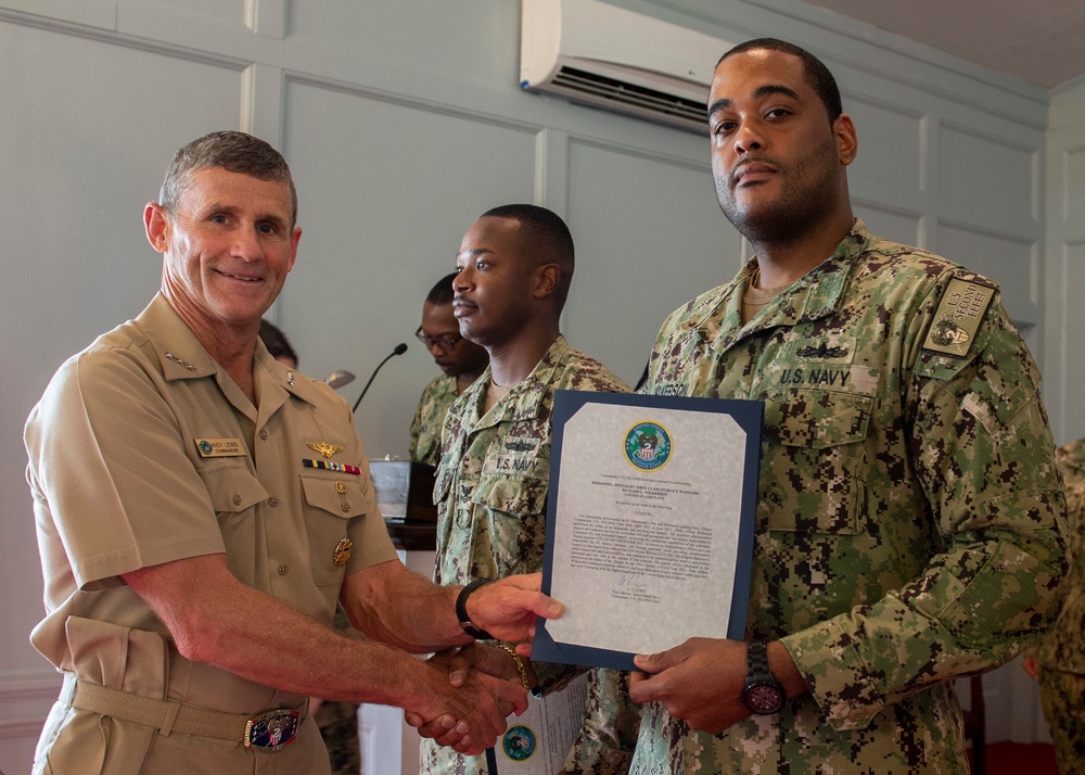 Commander U.S. Second Fleet Awards at Quarters July 28