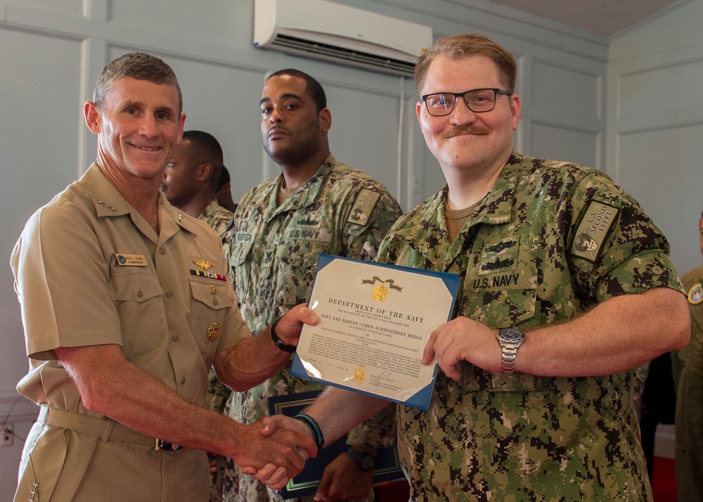 Commander U.S. Second Fleet Awards at Quarters July 28