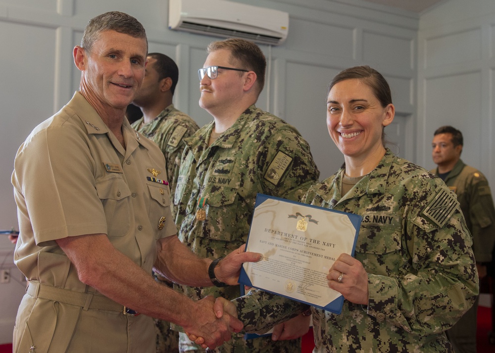 Commander U.S. Second Fleet Awards at Quarters July 28