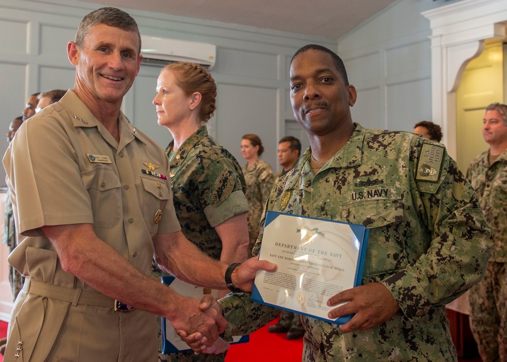 Commander U.S. Second Fleet Awards at Quarters July 28