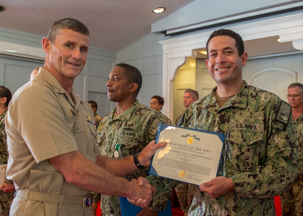 Commander U.S. Second Fleet Awards at Quarters July 28