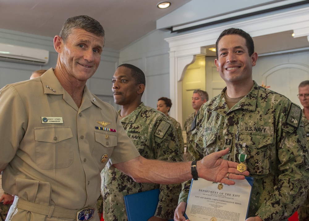 Commander U.S. Second Fleet Awards at Quarters July 28