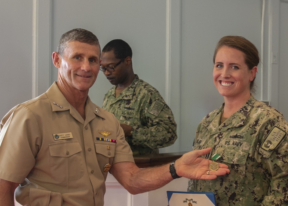 Commander U.S. Second Fleet Awards at Quarters July 28