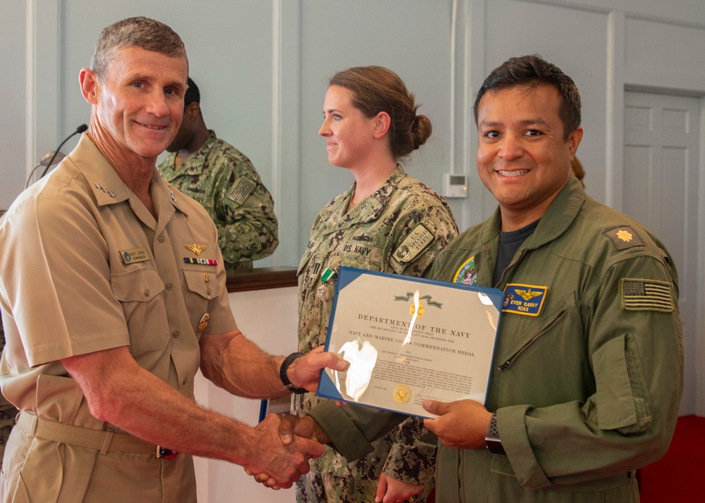 Commander U.S. Second Fleet Awards at Quarters July 28