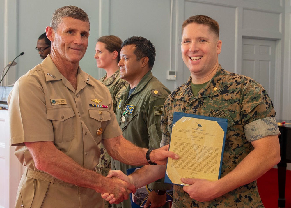 Commander U.S. Second Fleet Awards at Quarters July 28