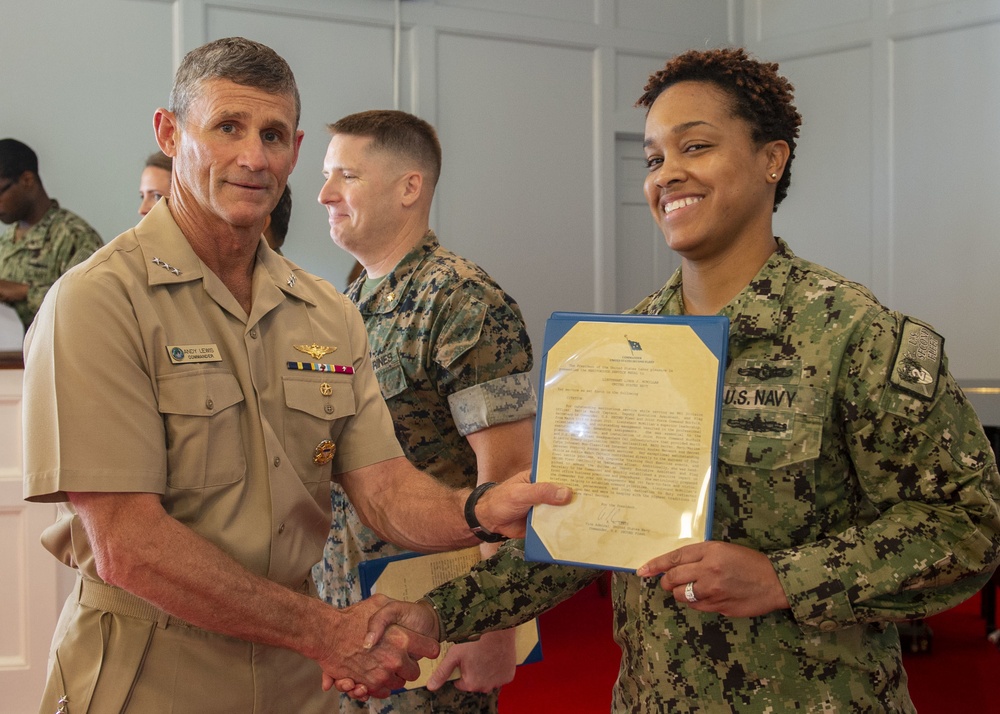 Commander U.S. Second Fleet Awards at Quarters July 28