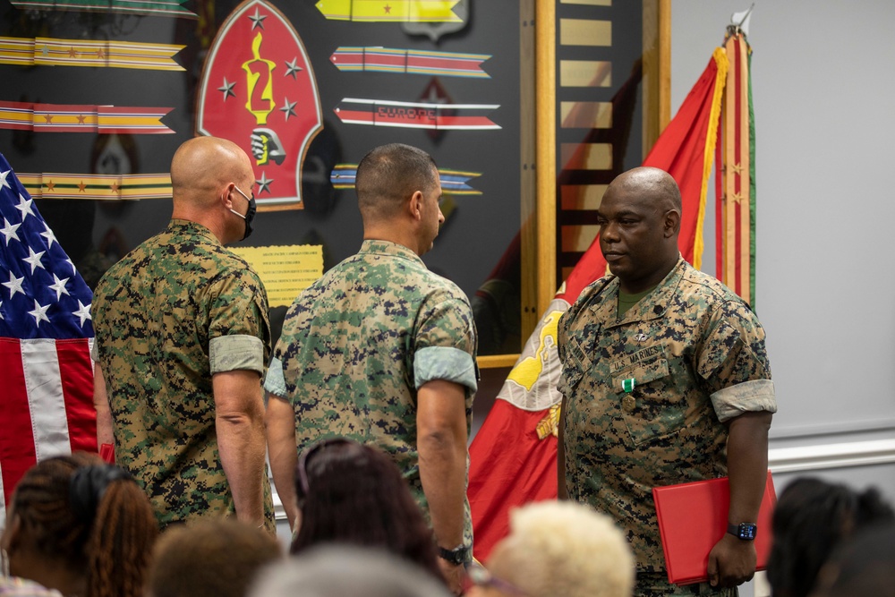 Gunnery Sgt. Anthony Brown's retirement ceremony
