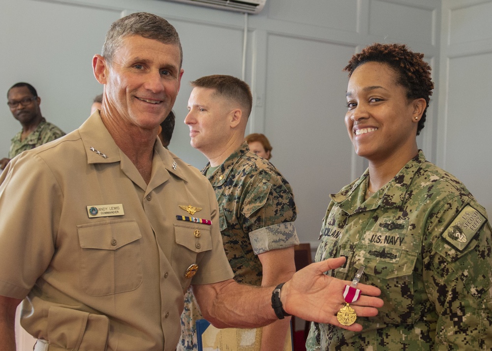 Commander U.S. Second Fleet Awards at Quarters July 28