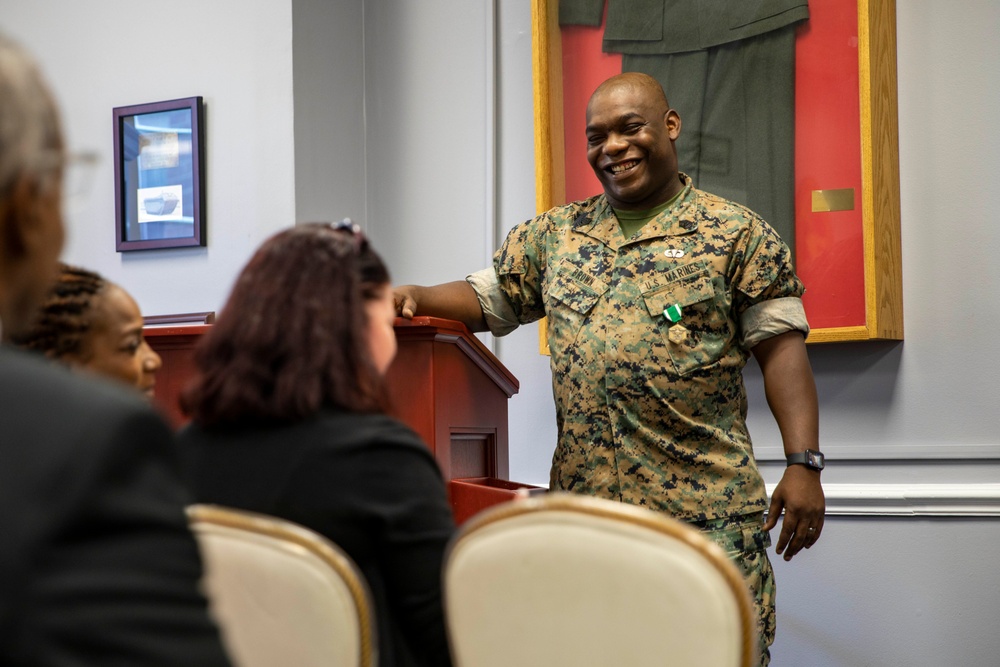 Gunnery Sgt. Anthony Brown's retirement ceremony