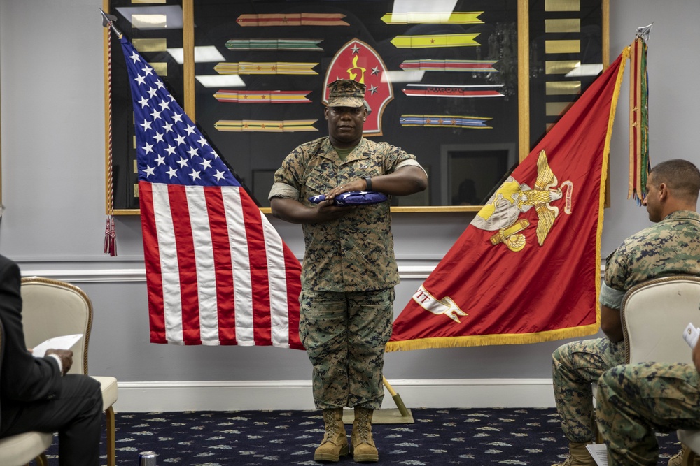 Gunnery Sgt. Anthony Brown's retirement ceremony