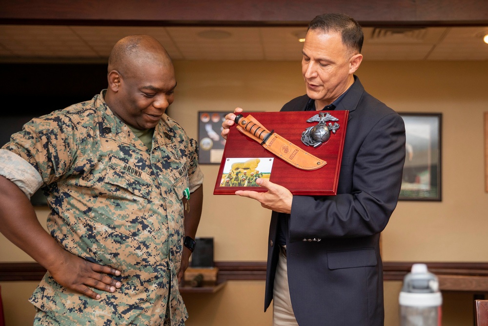 Gunnery Sgt. Anthony Brown's retirement ceremony