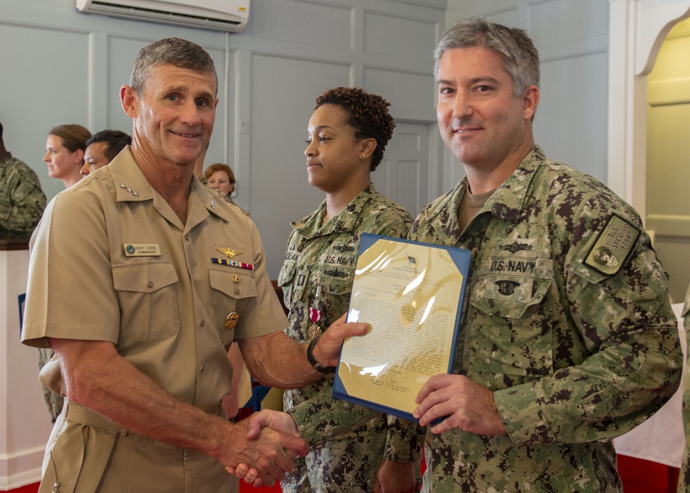 Commander U.S. Second Fleet Awards at Quarters July 28