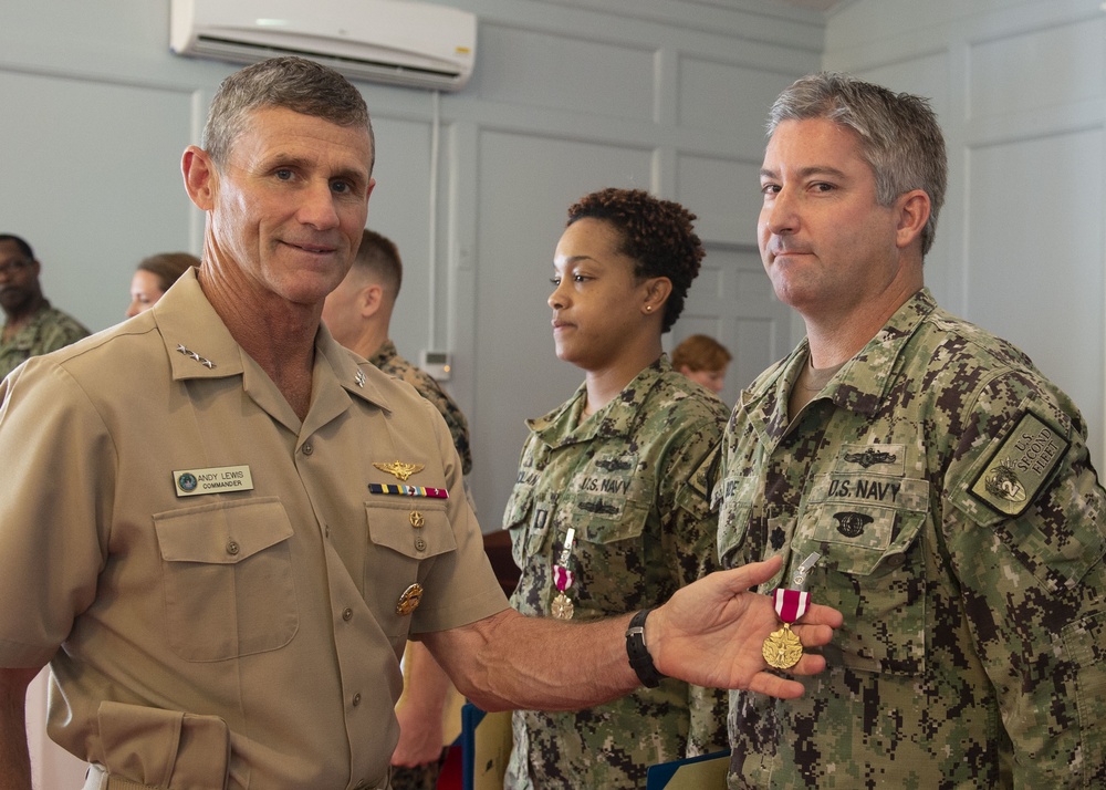 Commander U.S. Second Fleet Awards at Quarters July 28