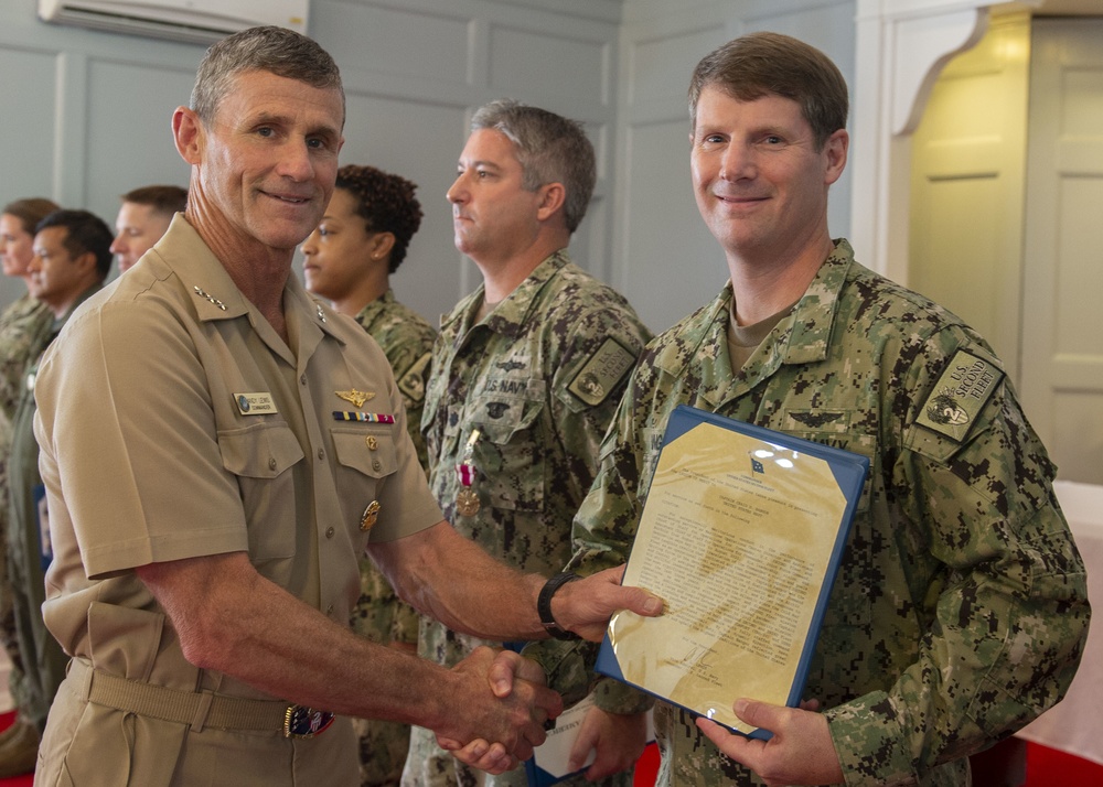 Commander U.S. Second Fleet Awards at Quarters July 28