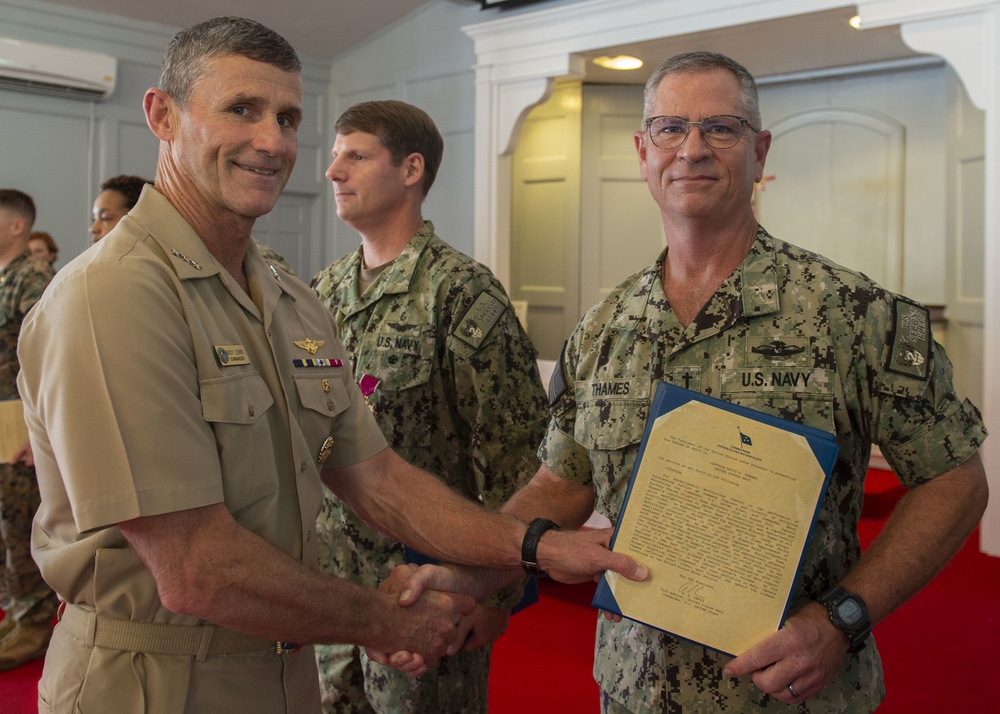 Commander U.S. Second Fleet Awards at Quarters July 28