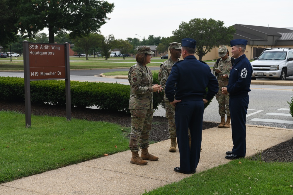 CMSAF Bass visits 89th Airlift Wing