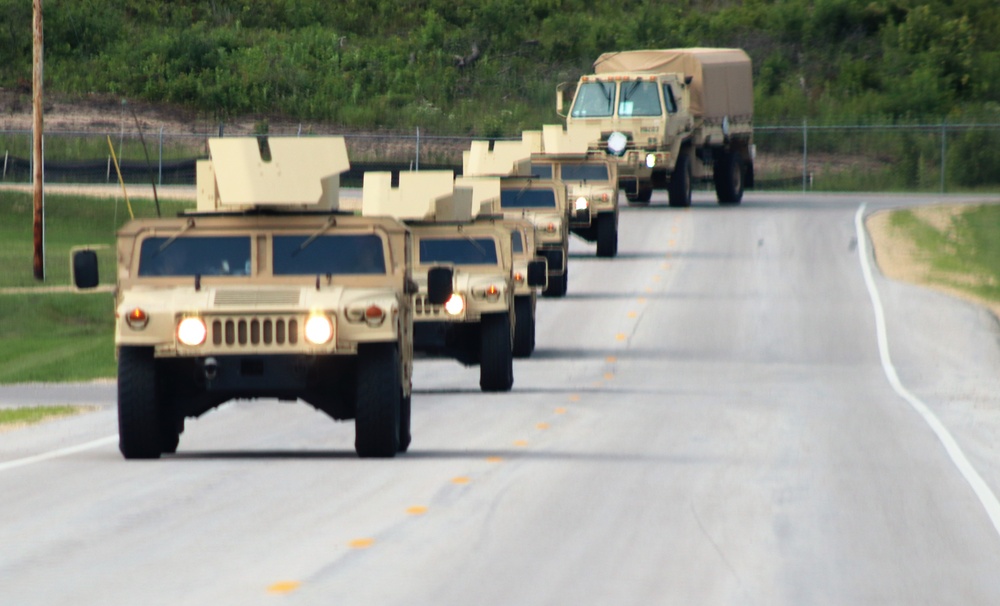 Convoy training operations for Pershing Strike '21 at Fort McCoy