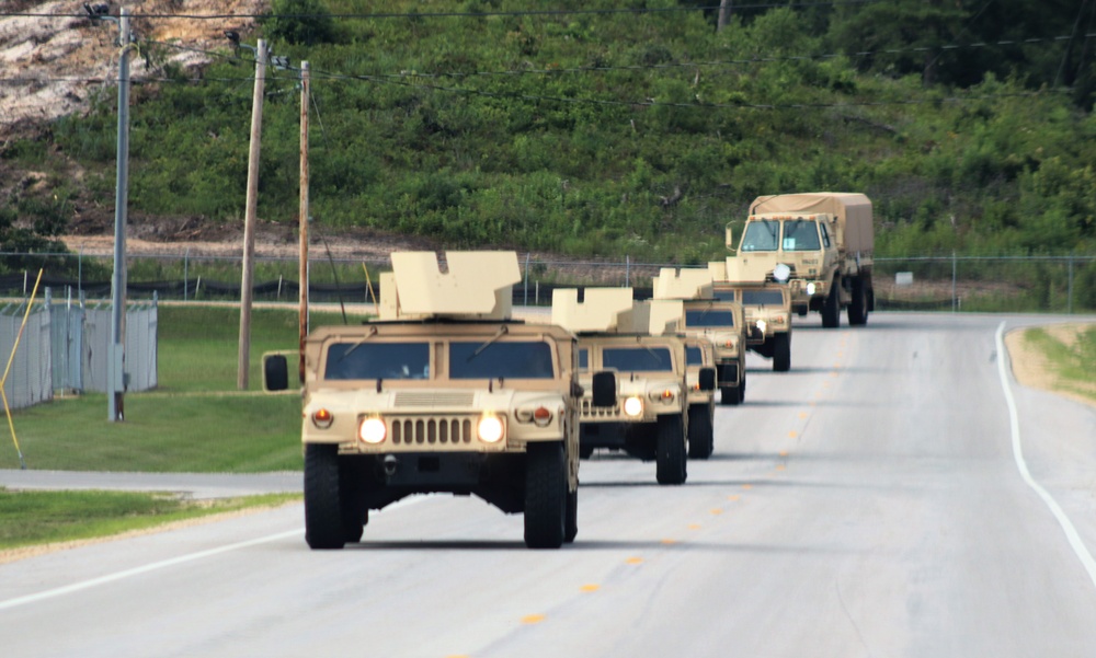 Convoy training operations for Pershing Strike '21 at Fort McCoy