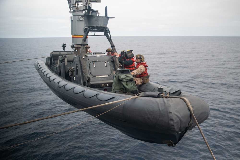 11th MEU conducts RIB operations from the USS Portland (LPD 27)