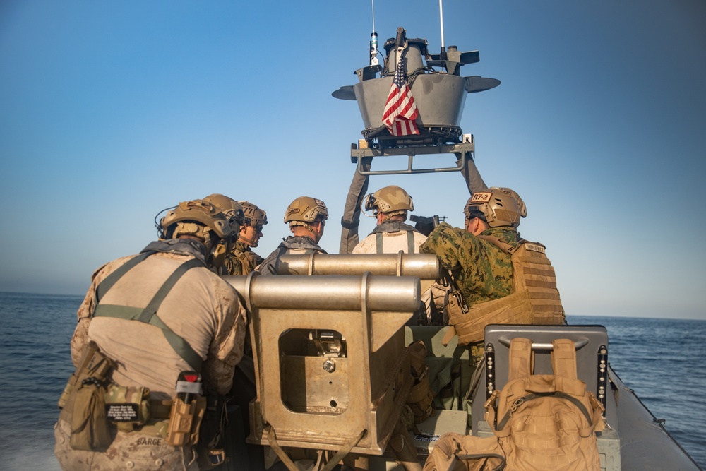 11th MEU conducts RIB operations from the USS Portland (LPD 27)