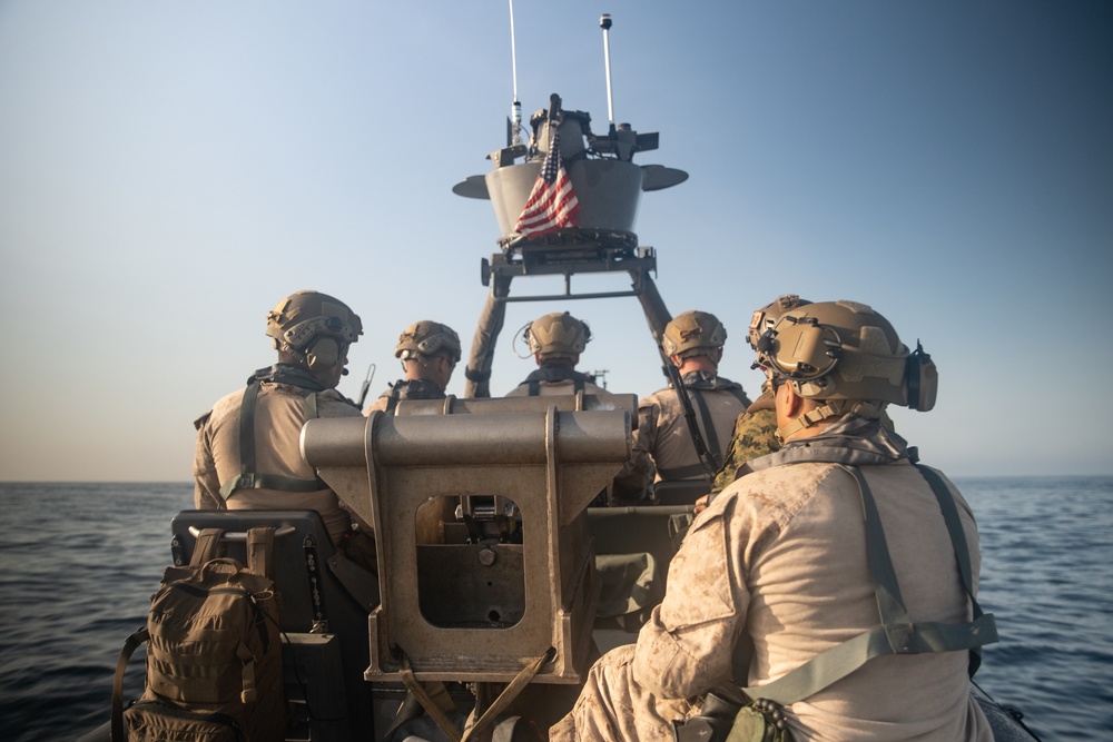 11th MEU conducts RIB operations from the USS Portland (LPD 27)