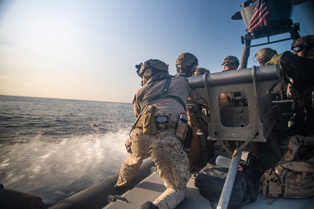 11th MEU conducts RIB operations from the USS Portland (LPD 27)