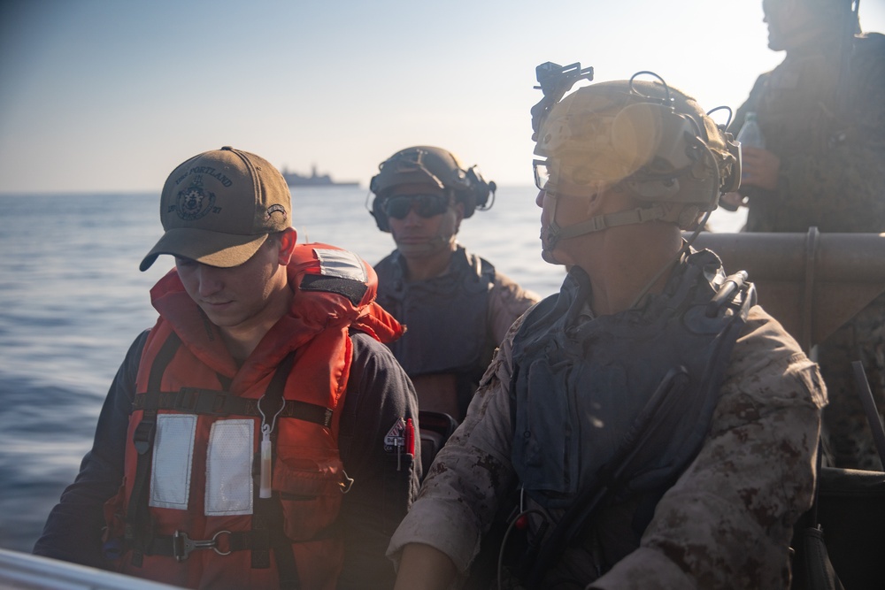 11th MEU conducts RIB operations from the USS Portland (LPD 27)