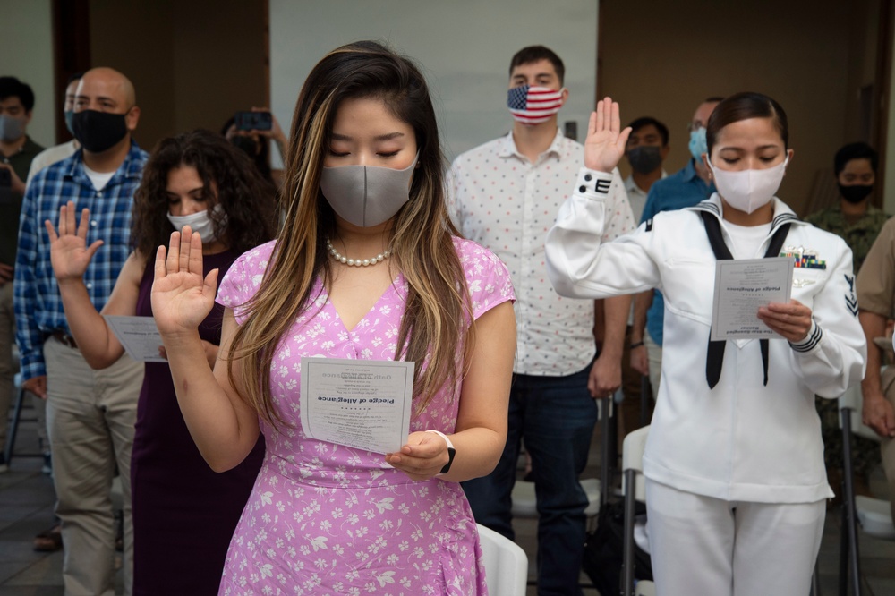 Naturalization Ceremony onboard CFAY
