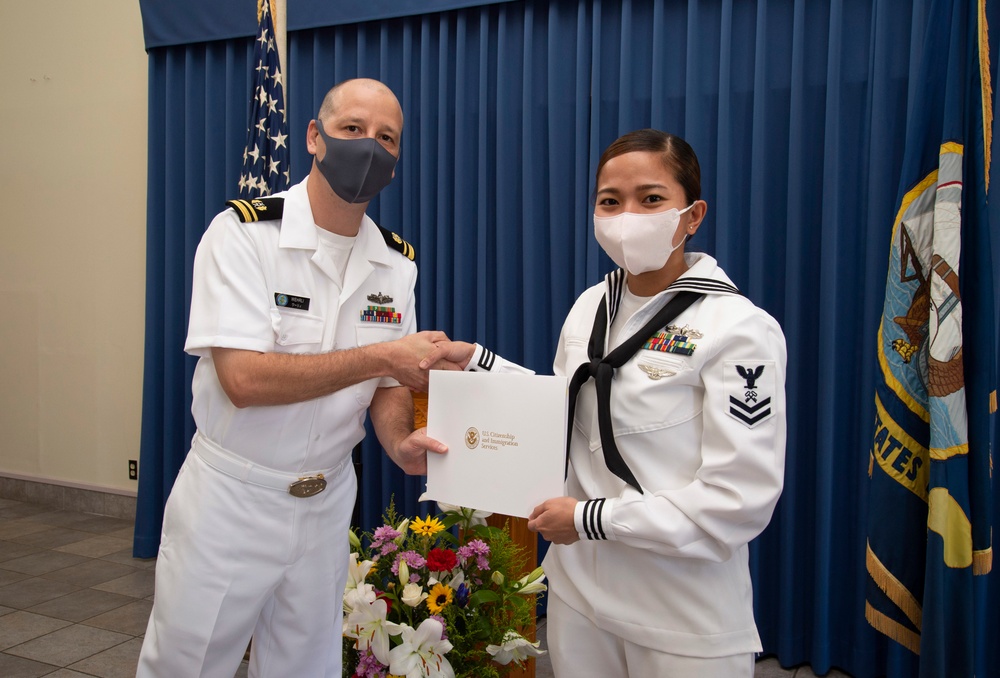 Naturalization Ceremony onboard CFAY