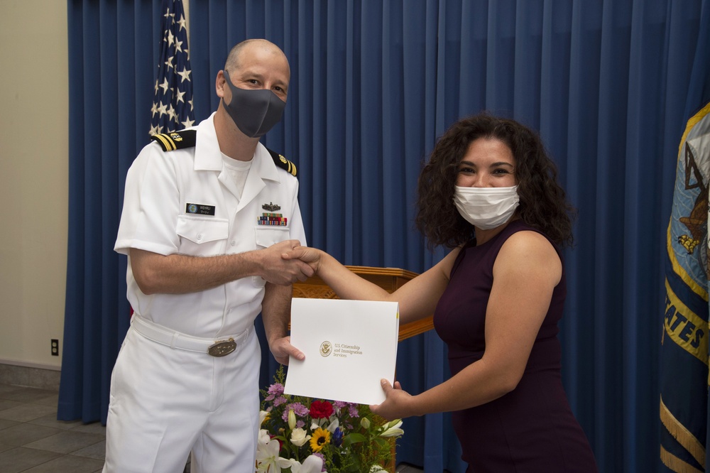 Naturalization Ceremony onboard CFAY