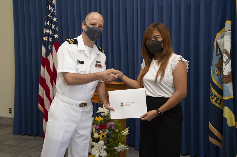 Naturalization Ceremony onboard CFAY