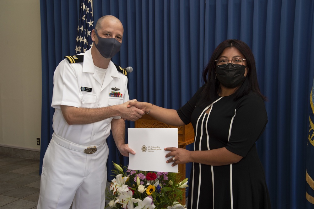 Naturalization Ceremony onboard CFAY